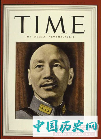 1942年6月，蒋介石登上美国《时代》杂志封面