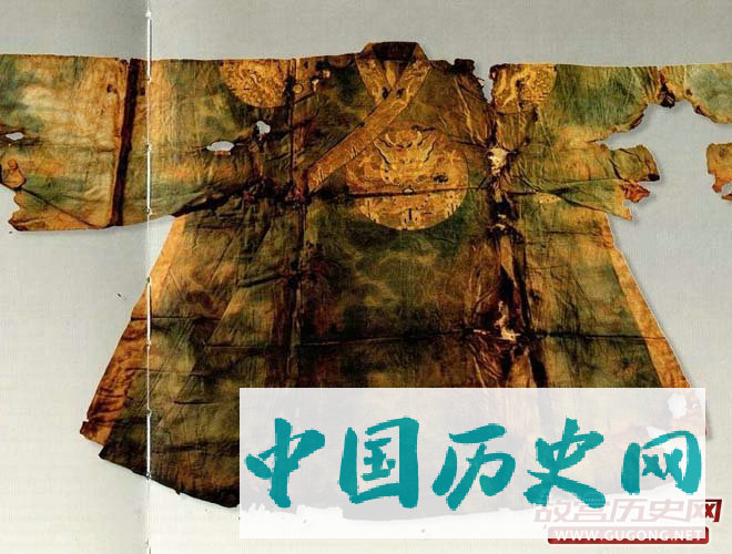 炭化的万历龙袍