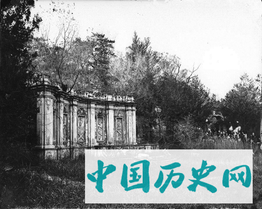老照片：英法联军大火后，圆明园中幸免于难的几处