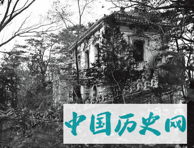 老照片：英法联军大火后，圆明园中幸免于难的几处