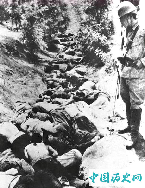 侵华日军攻陷南京老照片对城内百姓大屠杀