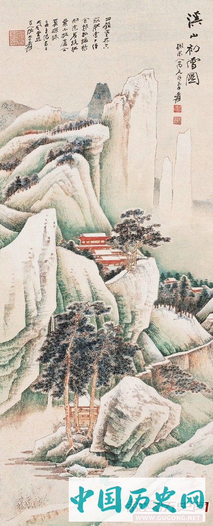 张大千山水画，张大千山水画作欣赏