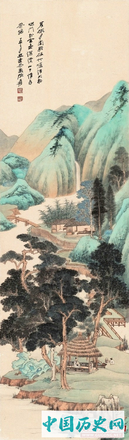 张大千山水画，张大千山水画作欣赏