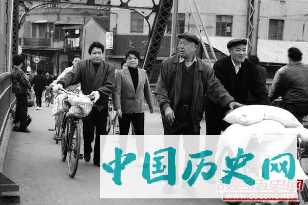 上海老照片：二十年前的老街 上海潭子湾地区