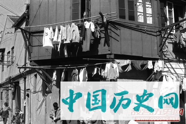 上海老照片：1990年代的老街 上海斜土路鲁班路