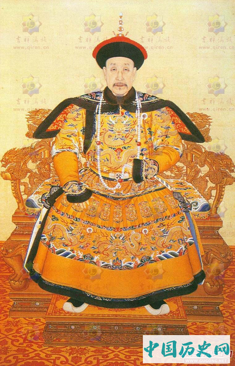 清朝皇帝画像：清朝历代皇帝画像与介绍