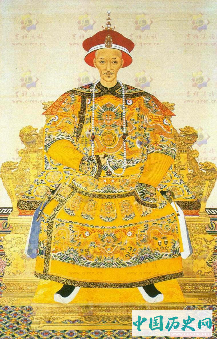 清朝皇帝画像：清朝历代皇帝画像与介绍