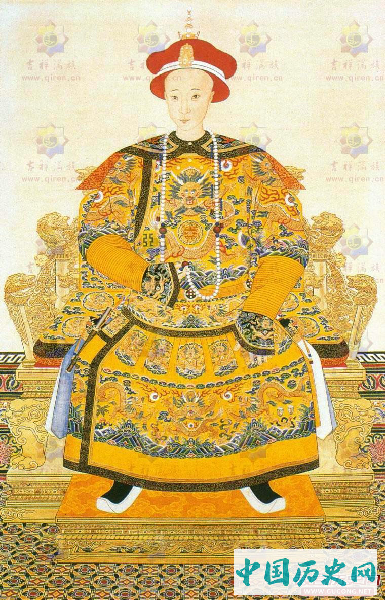 清朝皇帝画像：清朝历代皇帝画像与介绍