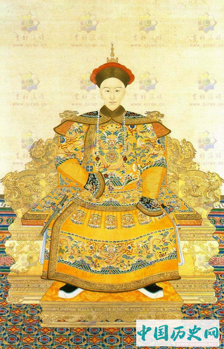 清朝皇帝画像：清朝历代皇帝画像与介绍