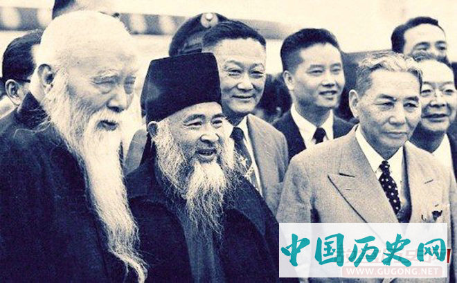 1959年于右任（前排左）、张大千（前排中）、张群（前排右）合影