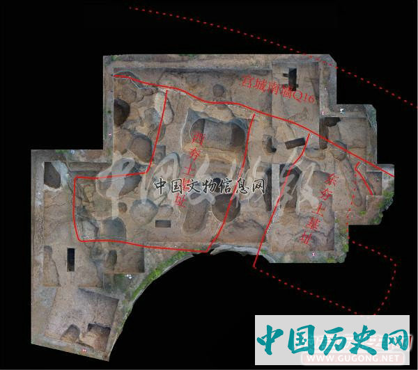 山西襄汾陶寺遗址宫城及门址