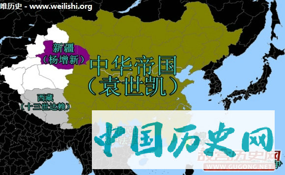 中国1916年到1936年军阀割据演变图
