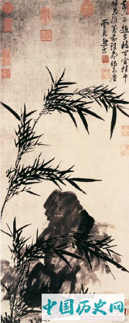 明代姚绶《竹石图》