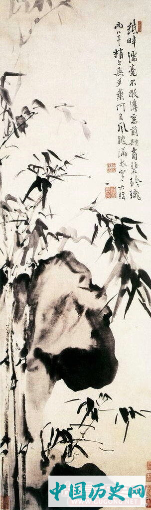 明代徐渭《竹石图》