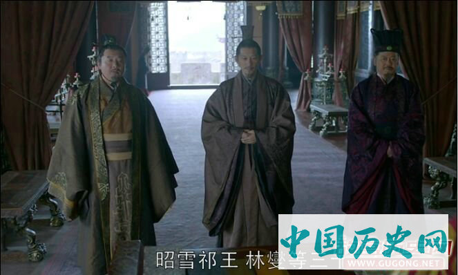《琅琊榜》剧照.靖王成为太子后，赤焰军统帅林燮等获得平反