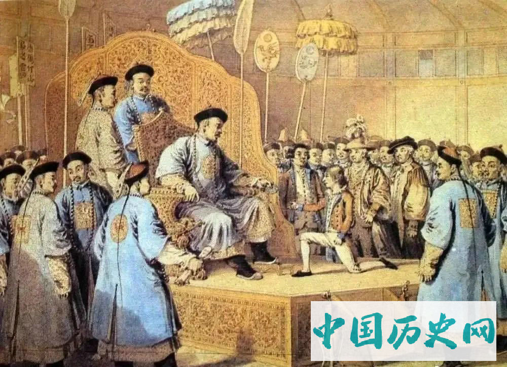 ▲马戛尔尼使团随团画家笔下的乾隆盛世