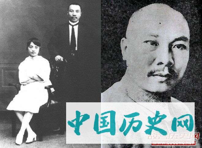 左：朱培德夫妇1920年合影；右：国军一级上将朱培德（1889-1937）