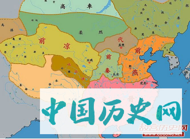 十六国地图，五胡十六国地图