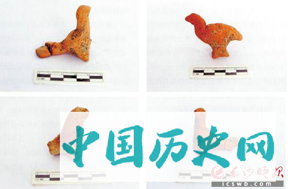 湖南出土史前人陶像和鸟形陶塑 距今4000余年