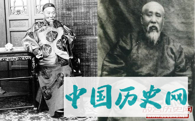 左：主和派、后党代理人李鸿章；右：主战派、帝党魁首翁同龢