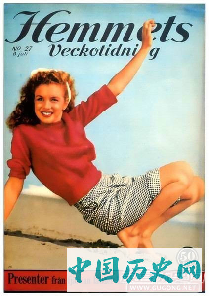 玛丽莲梦露红装风情惊艳照