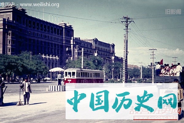 北京老照片 ：彩色胶片拍摄的正阳门大街