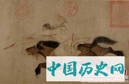 辽国耶律倍《获鹿图》骑射鉴赏