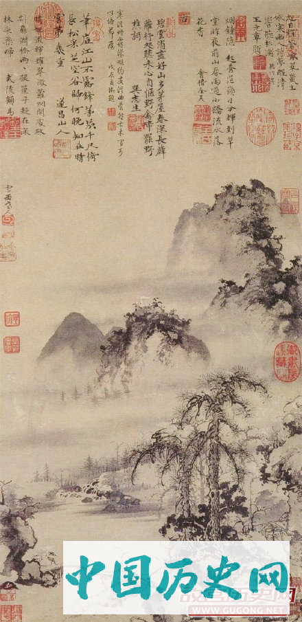 元代画家曹知白山水画欣赏