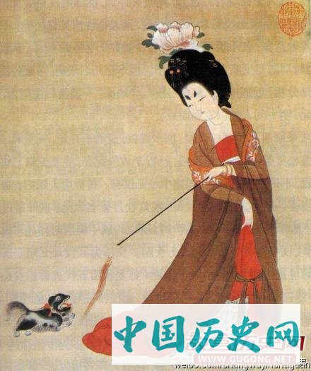 周昉《簪花仕女图》欣赏