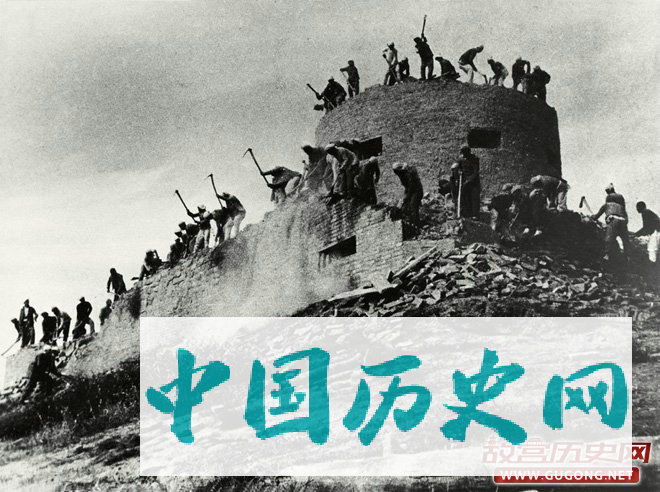 百团大战期间，八路军民兵武装拆毁日伪碉堡