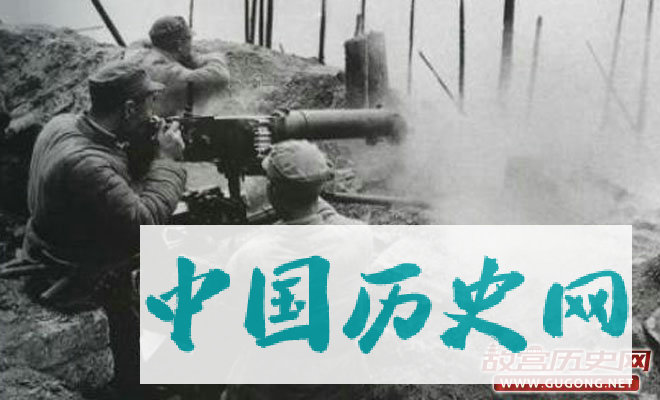 参加常德会战的74军57师机枪阵地