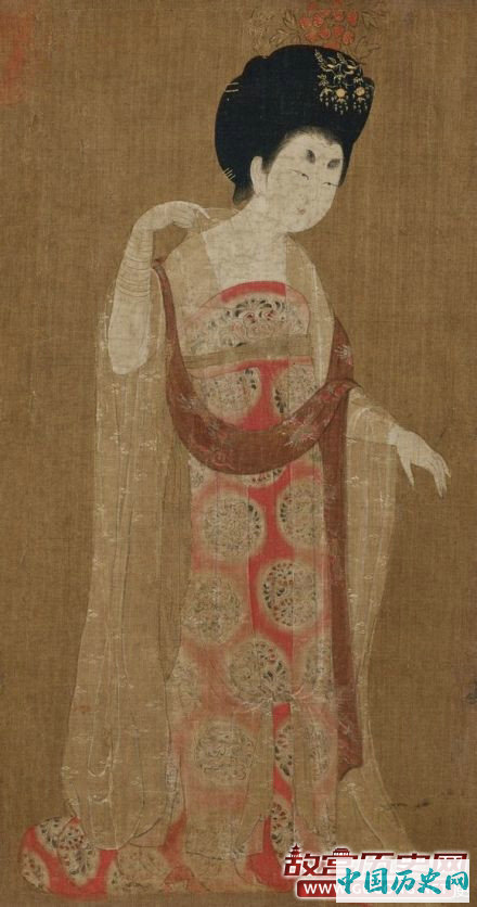 周昉《簪花仕女图》欣赏